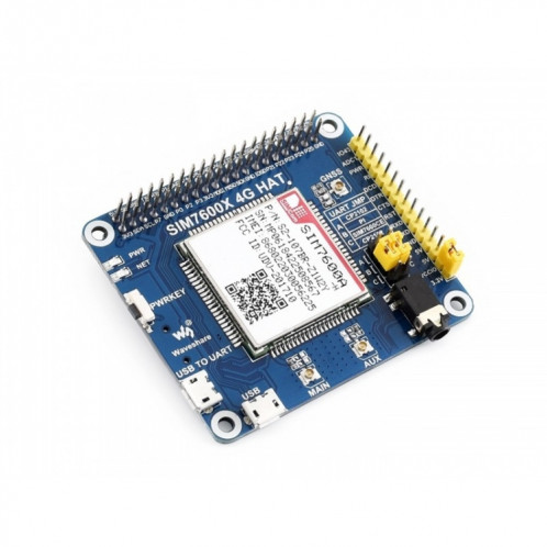 Waveshare 4G / 3G / GNSS HAT pour Raspberry Pi, LTE CAT4, pour l'Amérique du Nord SW87781216-09