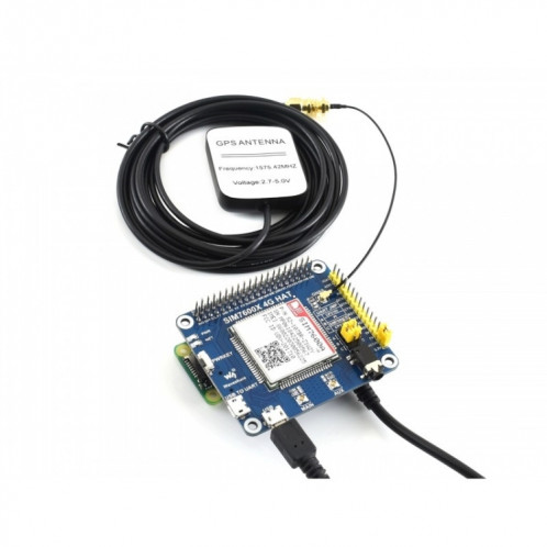 Waveshare 4G / 3G / GNSS HAT pour Raspberry Pi, LTE CAT4, pour l'Amérique du Nord SW87781216-09