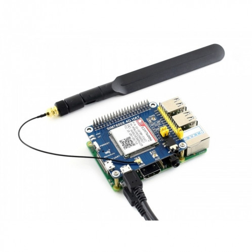Waveshare 4G / 3G / GNSS HAT pour Raspberry Pi, LTE CAT4, pour l'Amérique du Nord SW87781216-09
