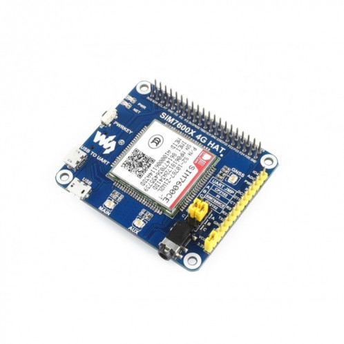 Waveshare 4G / 3G / 2G / GSM / GPRS / GNSS HAT pour Raspberry Pi, LTE CAT4, pour la Chine SW9708181-09