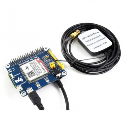 Waveshare 4G / 3G / 2G / GSM / GPRS / GNSS HAT pour Raspberry Pi, LTE CAT4, pour la Chine SW9708181-09