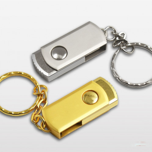 MicroDrive 32 Go USB 2.0 Creative Personality Metal U Disk avec porte-clés (or) SM822J1173-09