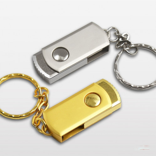 MicroDrive 16 Go USB 2.0 disque de métal U de personnalité créative avec porte-clés (argent) SM883S1648-010