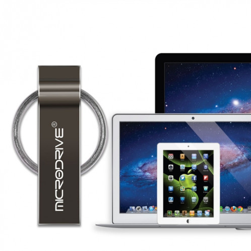 MicroDrive 64 Go USB 2.0 Metal Keychain U Disk (Noir) SM275B1183-010