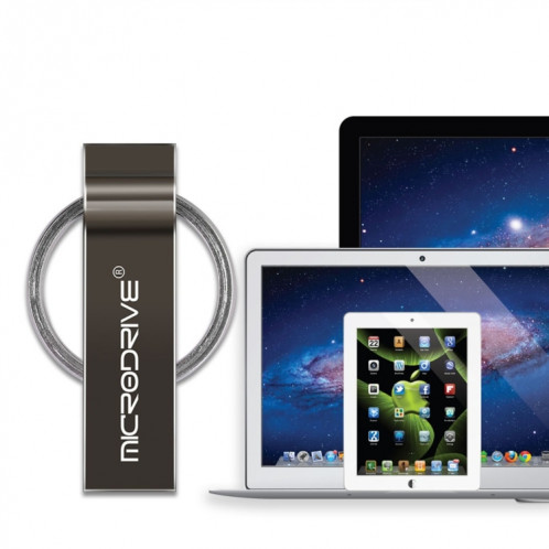 MicroDrive 64 Go USB 2.0 Metal Keychain U Disk (Gris) SM275H1522-010