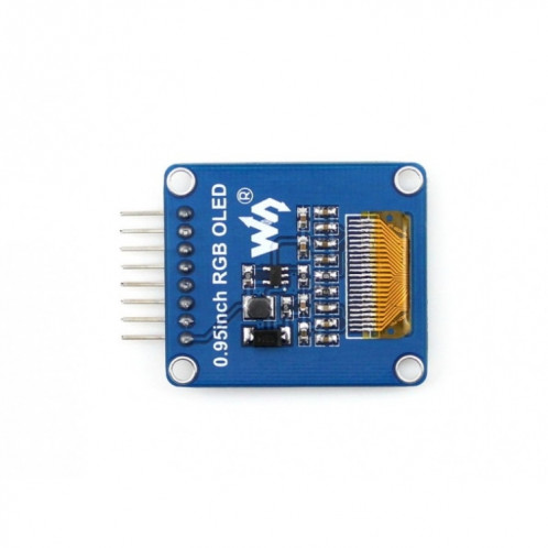 Waveshare 0,95 pouces RVB OLED (A), interface SPI, tête d'épingle horizontale incurvée SW05011274-06