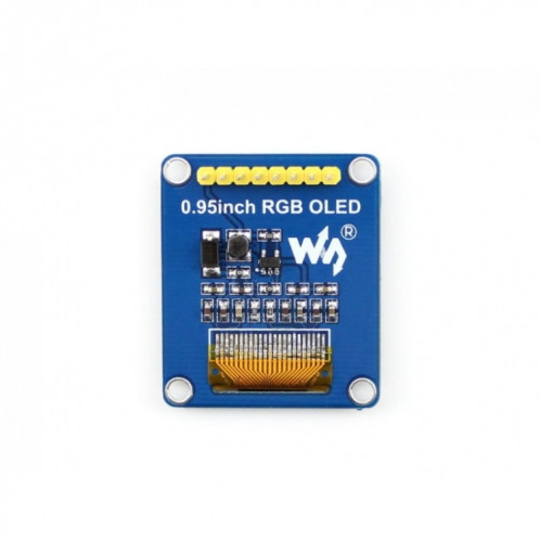 Waveshare 0,95 pouces RVB OLED (B), interface SPI, tête d'épingle verticale droite SW07361883-06