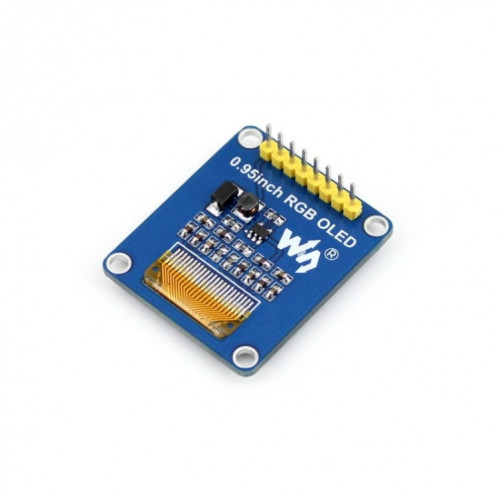 Waveshare 0,95 pouces RVB OLED (B), interface SPI, tête d'épingle verticale droite SW07361883-06