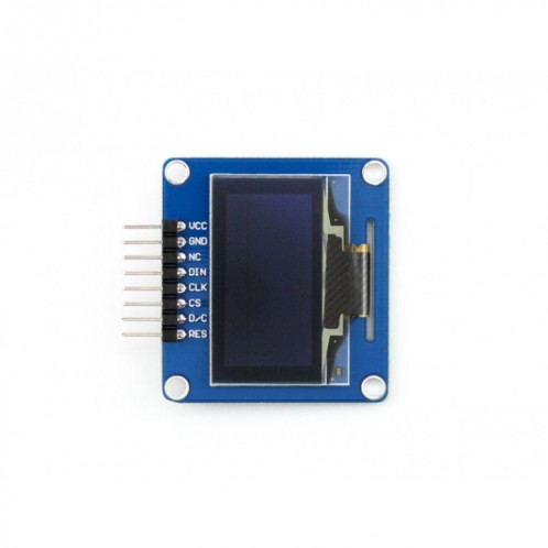 Waveshare 1,3 pouces 128 * 64 OLED (A), interfaces SPI / I2C, tête d'épingle horizontale incurvée SW7634284-06