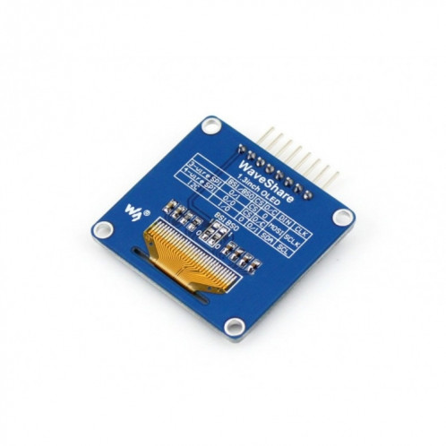 Waveshare 1,3 pouces 128 * 64 OLED (A), interfaces SPI / I2C, tête d'épingle horizontale incurvée SW7634284-06