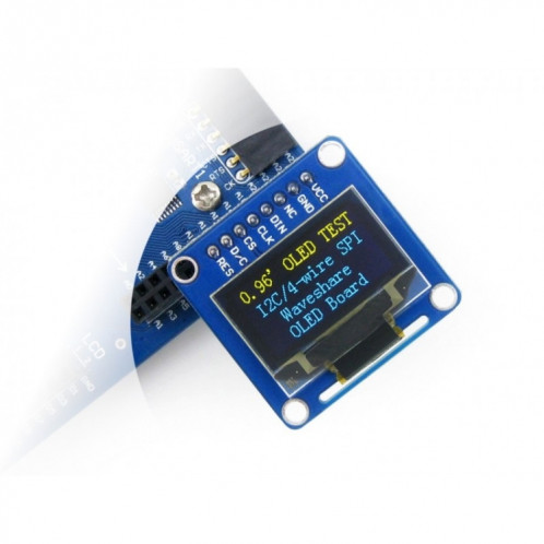 Waveshare 0,96 pouces 128 * 64 OLED (B), Interfaces SPI / I2C, tête d'épingle verticale droite SW8661649-06