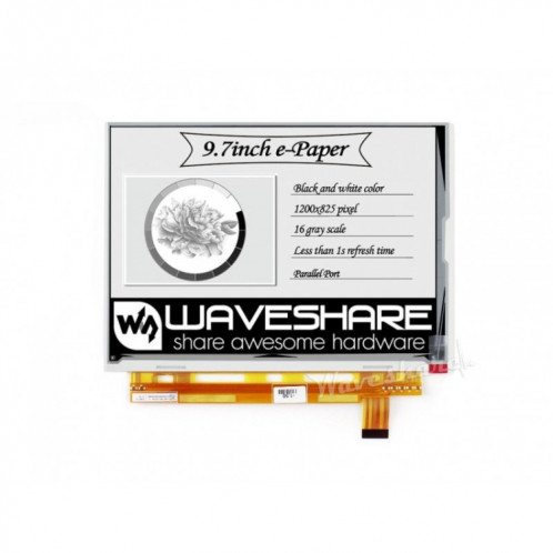 Waveshare 9,7 pouces 1200x825 E-Ink Raw Display, Parallel Port, sans PCB SW27951303-04