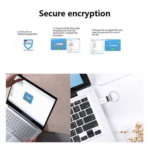 Disque U en alliage d'aluminium à cryptage sécurisé Netac U275 16 Go USB 2.0 SN43081929-09