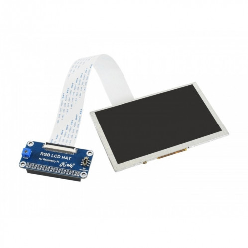 Écran Waveshare 5,0 pouces 800x480 IPS pour Raspberry Pi, interface DPI, No Touch SW839426-012
