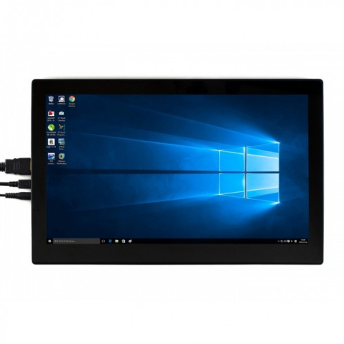 Waveshare 13,3 pouces IPS 1920x1080 écran tactile capacitif LCD avec couvercle en verre trempé, prend en charge plusieurs mini-PC, systèmes multiples SW99871625-09