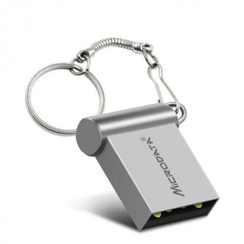 MiCRODATA 8 Go USB 2.0 pour ordinateur et voiture Mini U Disk à deux utilisations (gris argenté) SM48AA468-013