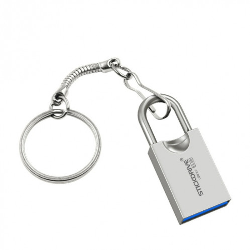 STICKDRIVE 32 Go USB 3.0 haute vitesse Creative Love Lock disque en métal U (argent gris) SS00SH1693-010