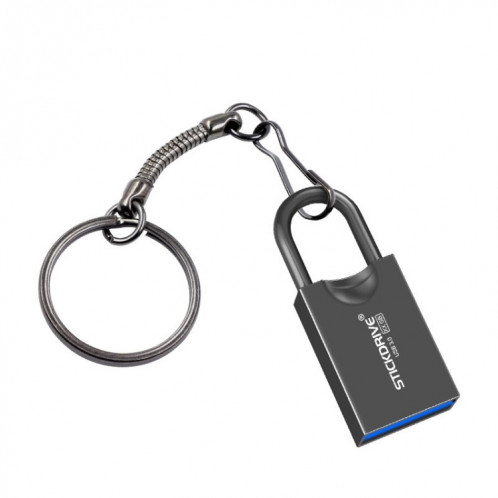 STICKDRIVE 128 Go USB 3.0 haute vitesse Creative Love Lock disque en métal U (noir) SS007B1156-010