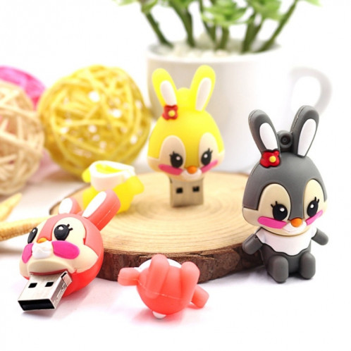 MicroDrive 4GB USB 2.0 Creative Cute Rabbit U Disk (Rose) SM921F1899-011