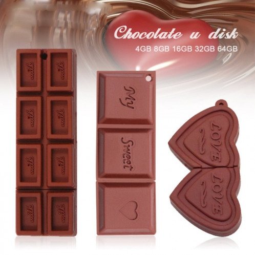 MicroDrive 64 Go USB 2.0 Creative Heart Chocolate U Disk SM4559690-04