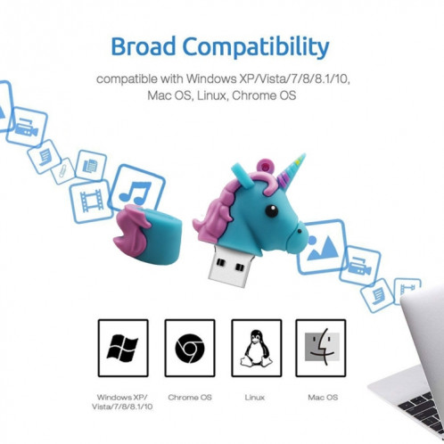 MicroDrive 4 Go USB 2.0 Creative Unicorn Shape U Disk (Rouge) SM827R701-08