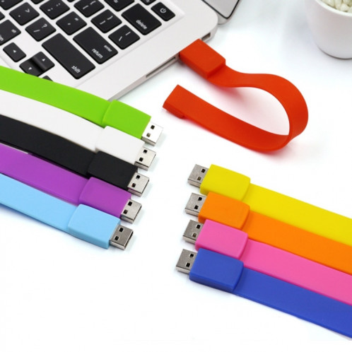 MicroDrive 8GB USB 2.0 Fashion Bracelet Wristband U Disk (Orange) SM629E1564-010