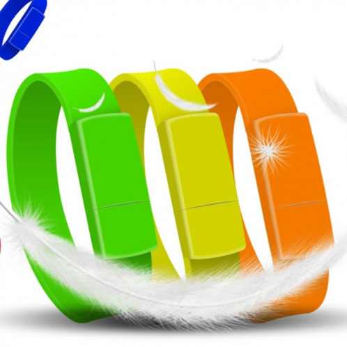 MicroDrive 128 Go USB 2.0 Fashion Bracelet Wristband U Disk (Jaune) SM762Y1220-011