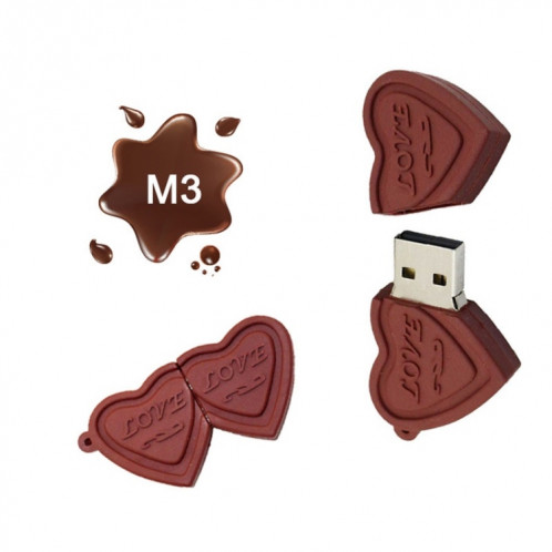 MicroDrive 4 Go USB 2.0 Creative Heart Chocolate U Disk SM9465733-04