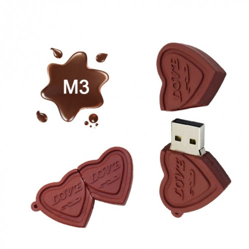 MicroDrive 32 Go USB 2.0 Creative Heart Chocolate U Disk SM99171899-04