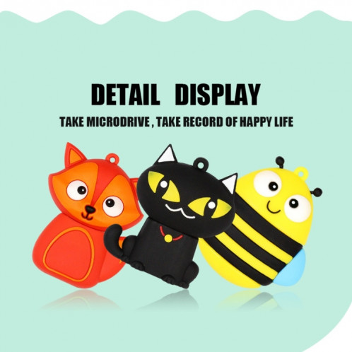 MicroDrive 128 Go USB 2.0 Creative Cute Fox U Disk SM3229734-08