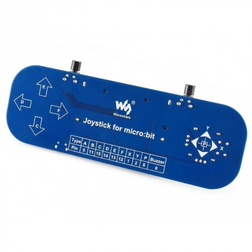 Module de manette de jeu Waveshare pour micro: bit, joystick et bouton SW80761993-04