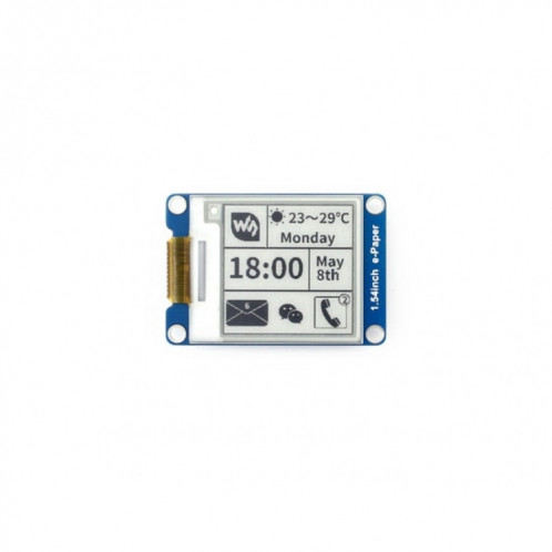 Module d'affichage E-Ink Waveshare 1,54 pouces 200x200 SW03701547-04