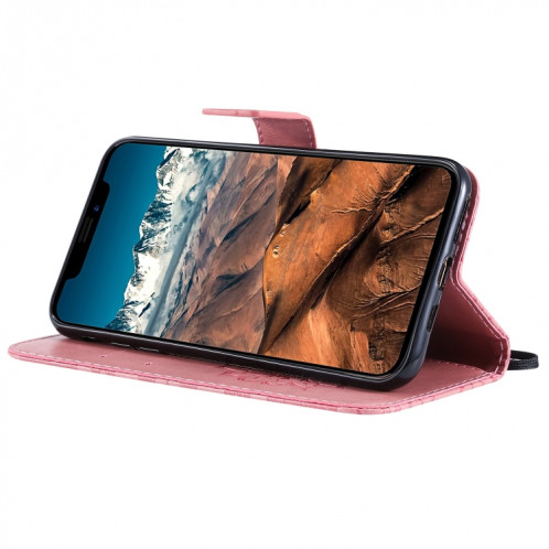 Étui en cuir PU avec empreinte horizontale à motif de tournesol pour iPhone 11 Pro Max, avec support et emplacements pour cartes, ainsi que portefeuille et lanière SH681F1791-09