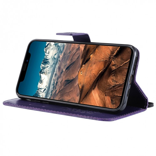 Étui en cuir PU avec empreinte horizontale à motif de tournesol pour iPhone 11 Pro Max, avec support et emplacements pour cartes, ainsi que portefeuille et lanière SH681P356-09