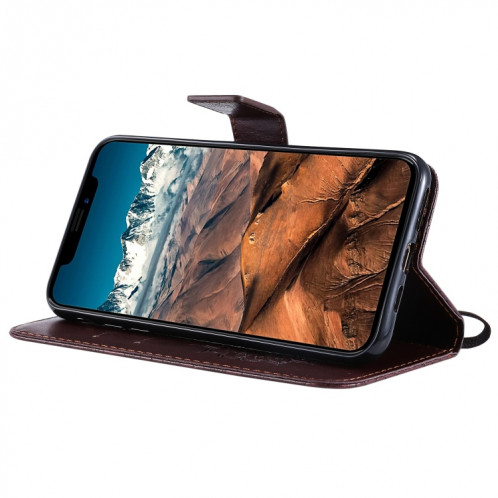 Étui en cuir PU avec empreinte horizontale à motif de tournesol pour iPhone 11 Pro Max, avec support et emplacements pour cartes, ainsi que portefeuille et lanière SH681Z1179-09