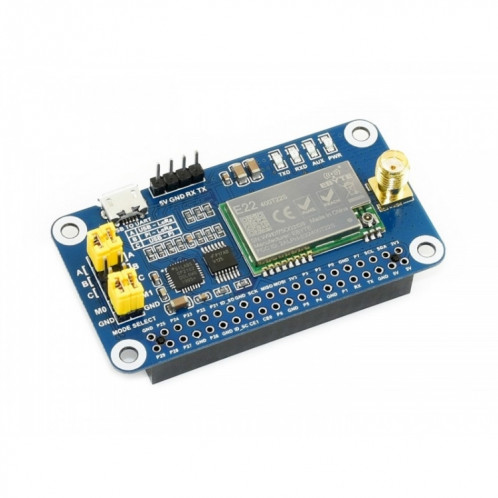 Bande de fréquence Waveshare SX1268 LoRa HAT 470MHz pour Raspberry Pi, applicable pour la Chine SW83931731-04