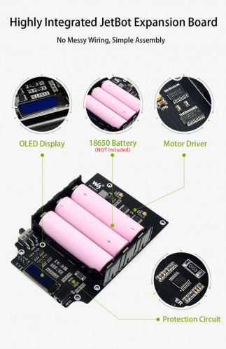 Kit AI JetBot Waveshare, Robot AI basé sur Jetson Nano SW39681683-016