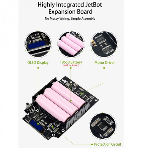 Accessoires du kit Waveshare JetBot AI, modules complémentaires pour Jetson Nano pour construire JetBot SH4094971-013
