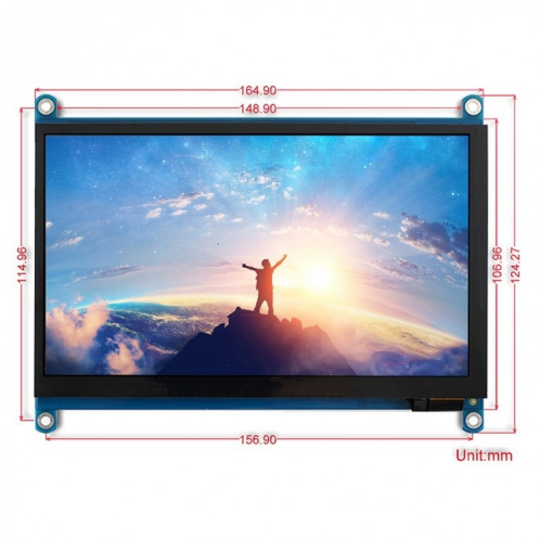 Waveshare 7 pouces HDMI LCD (H) Écran tactile capacitif IPS 1024x600 SH9958234-06
