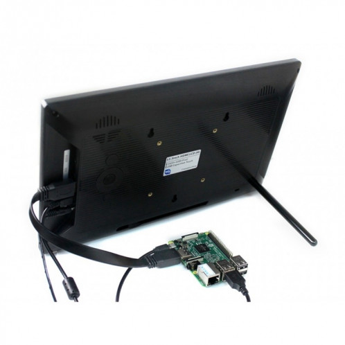 WAVESHARE 13.3Inch HDMI LCD (H) Écran tactile capacitif LCD avec couvercle en verre trempé, prend en charge plusieurs mini-PCs, multi-systèmes multiples SH00041246-04