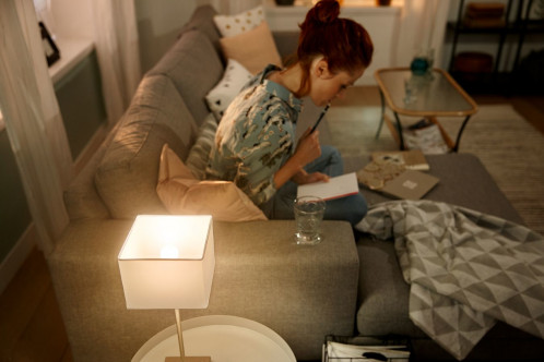 Philips Hue LED lampe E14 Lot de 2, 5,7W 470lm blanc lustré 840905-04