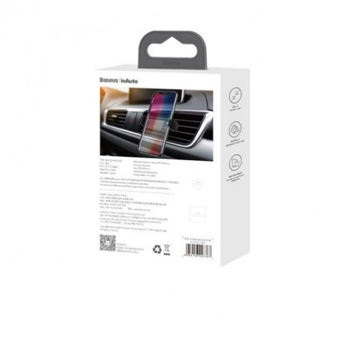 Baseus Car Mount Steel Cannon Air Outlet 360 degree rotation, Horizontal / Vertical Aluminum+ABS Black (SUGP-01) DA33683-015