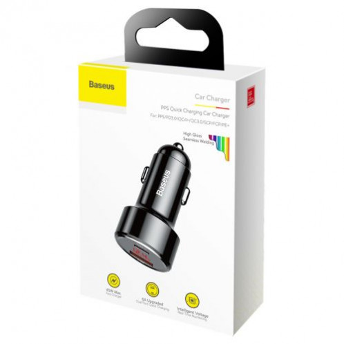 Baseus Car Charger Magic Series PPS digital display (Type-C PD+Intelligent QC) 45W Black CCMLC20C-01 DA817819-08