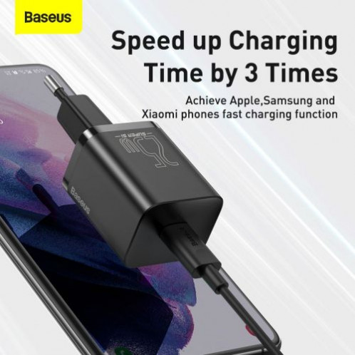 Baseus Travel Charger Super Si 1C Quick Charger 25W EU Black (CCSP020101) DA729484-016