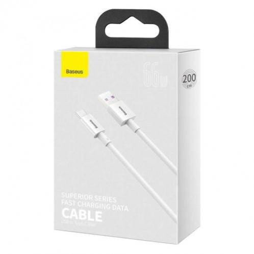 Baseus Type-C Superior series fast charging data cable 66W (11V/6A) 2m White (CATYS-A02) DA245356-016