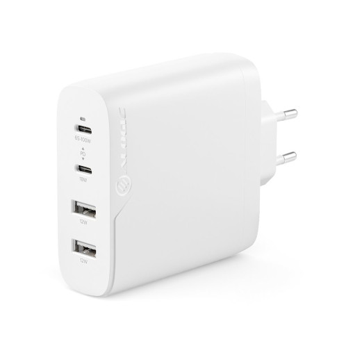 Alogic Rapid Power 100W 4-Port Fast GaN Charger +Câble 2m blanc 873252-06