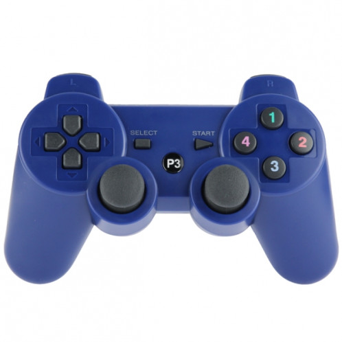 Contrôleur sans fil Double Shock III, Manette Sans Fil Double Shock III pour Sony PS3, action vibration (bleu) SC590L-00