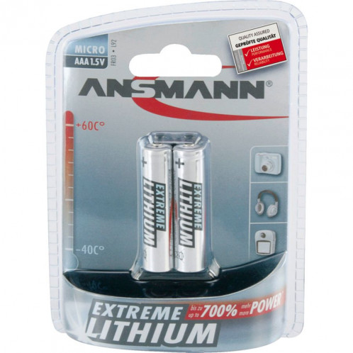 1x2 Ansmann Lithium Micro AAA LR 03 Extreme 443016-01