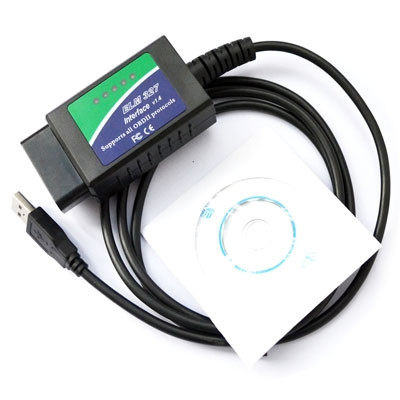 USB ELM327 OBDII outil de diagnostic de voiture pour ordinateur portable / PC (noir) SU0011-04