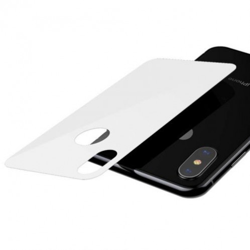 Baseus iPhone Xs 0.3 mm Full coverage curved T-Glass rear Protector White(SGAPIPH58-BM02) DA012955-09